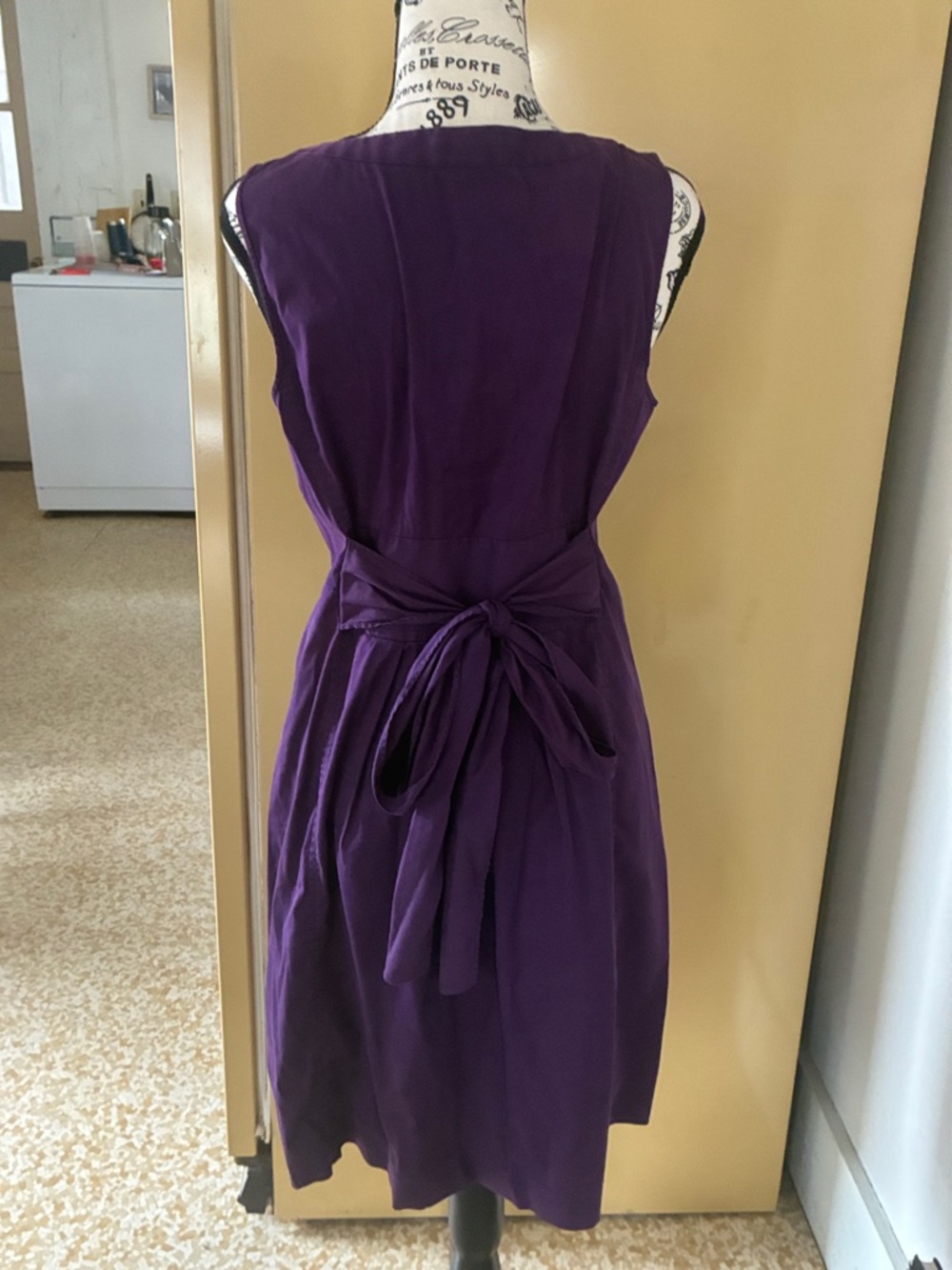 Theory Purple Button-Front Midi Dress - Picture 4 of 6